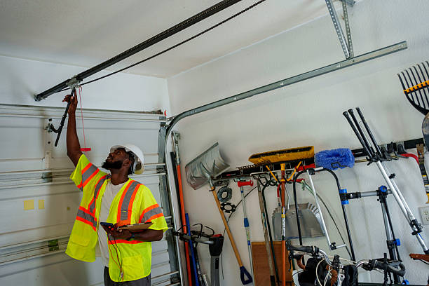 Professional Garage Door Roller Replacement technician working in McDade, TX